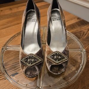Stuart Weitzman Purple and Brown Heels for Special Occasions